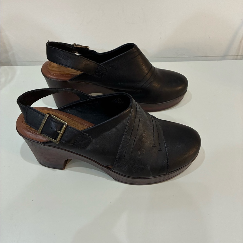 Born slingback closed-toe mule size 10 women’s 3”heel Black comfortable - Picture 3 of 6